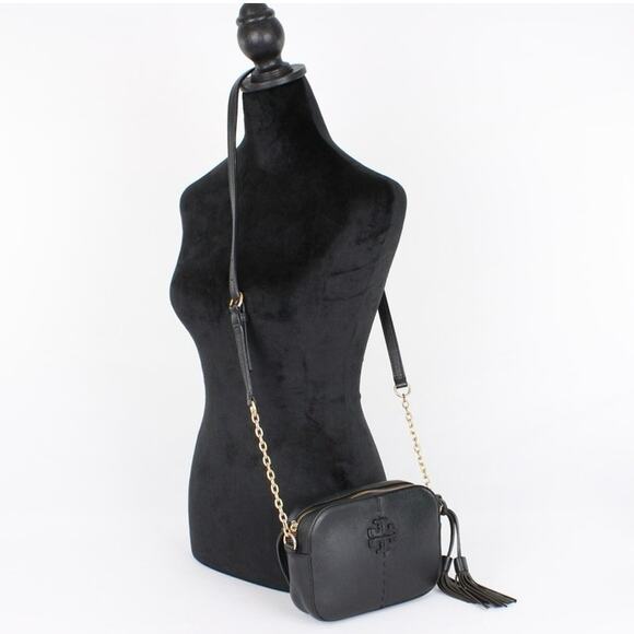 Tory Burch McGraw Black Leather Camera Bag - Picture 6 of 8